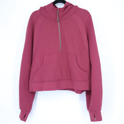 LULULEMON Oversized Scuba Hoodie Mulled Wine Half Zip Sweatshirt Women's XL/XXL