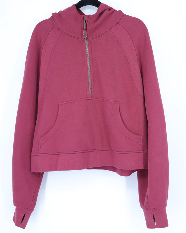 LULULEMON Oversized Scuba Hoodie Mulled Wine Half Zip Sweatshirt Women's XL/XXL