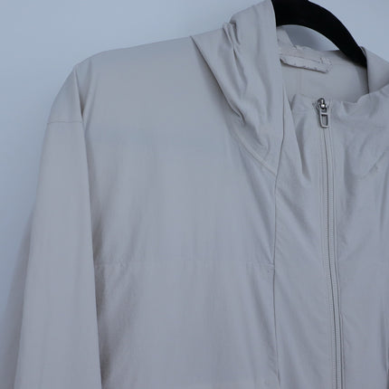 Lululemon Stretch Cargo Jacket Gull Grey Hooded Water Resistant Men's XL