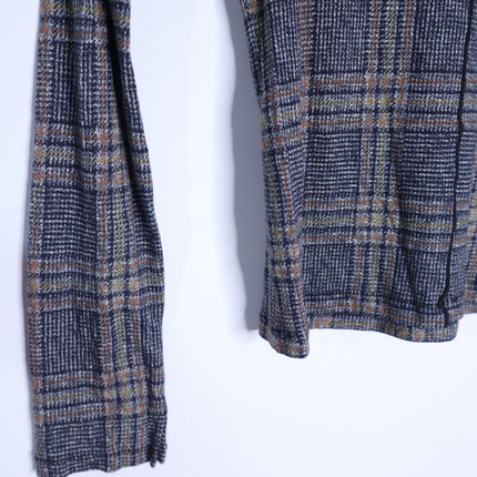Rag & Bone Shaw Plaid Turtleneck Top Black Multi Long Sleeve Women's S