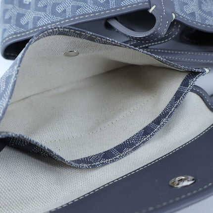 GOYARD Anjoy Reversible PM Tote Bag Gray Coated Canvas with Removable Pouch