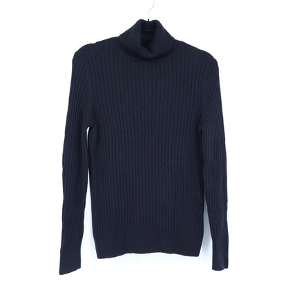 A.P.C Madelaine Pullover Sweater Black Merino Wool Ribbed Turtleneck Women's S