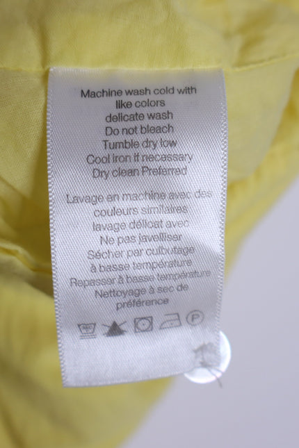 VERONICA BEARD Yellow Harrow Tiered Seersucker Mini Shirt Dress Women's M