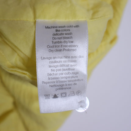 VERONICA BEARD Yellow Harrow Tiered Seersucker Mini Shirt Dress Women's M