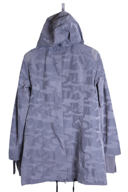 BLANC NOIR Hooded Water Resistance Anorak Jacket Gray Camo Women's M