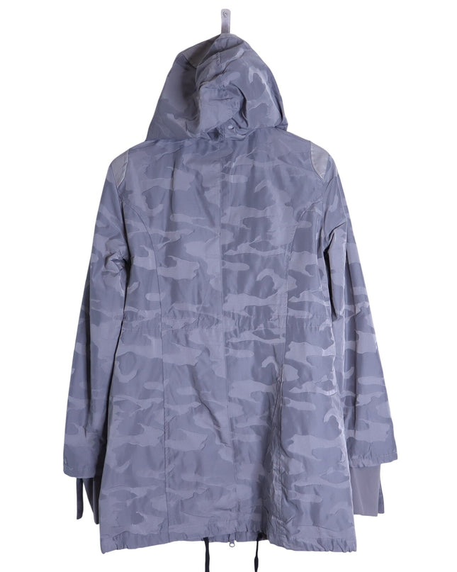 BLANC NOIR Hooded Water Resistance Anorak Jacket Gray Camo Women's M