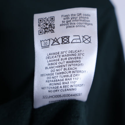 COURREGES Oversized Hoodie Dark Green Cotton and Fleece Unisex L