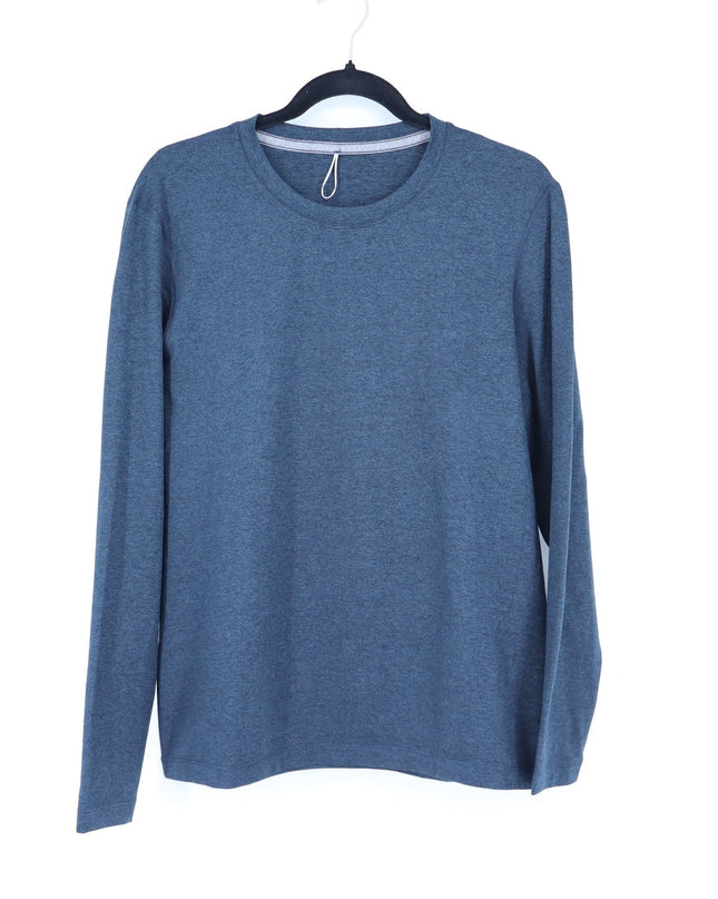 Lululemon 5 Year Basic Long Sleeve Tee Heathered Nautical Navy Active Men's M