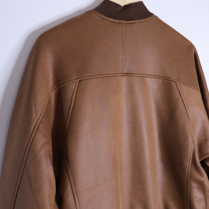 WE THE FREE Wild Rose Vegan Suede Bomber Jacket Chestnut Combo Women's S
