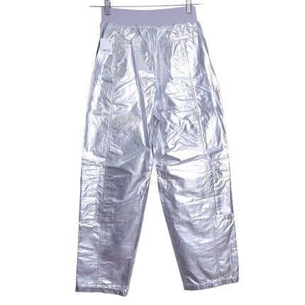 FP MOVEMENT Mesmerize Me Shine Pants NWT Silver Cargo Pull On Women's XS