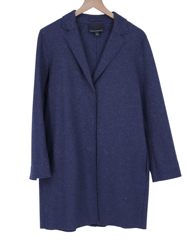 Banana Republic Mario Bellucci Wool Blend Top Coat Navy Blue Coat Men's S