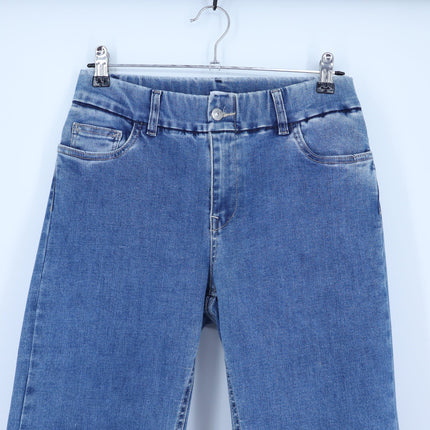 Bevy Flog Amy Denim Light Wash Bootcut Jeans Blue Stretch Zip Fly Women's 29