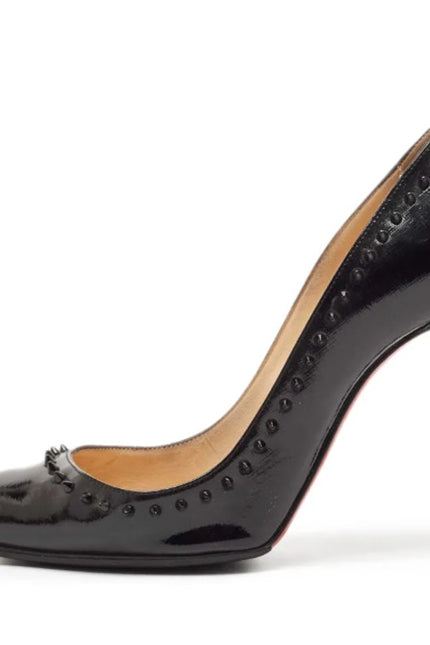 CHRISTIAN LOUBOUTIN Anjalina Givree Brushed Leather Pumps Black Women's 35.5