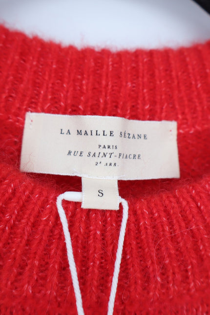 SEZANE Samuel Jumper Vest Red NWT Pullover Sleeveless Sweater Women's S
