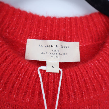 SEZANE Samuel Jumper Vest Red NWT Pullover Sleeveless Sweater Women's S