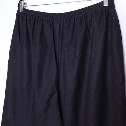 ESKANDAR Wool Wide Leg Trouser Black Lightweight Year Round Wool Womens 3/ US 16