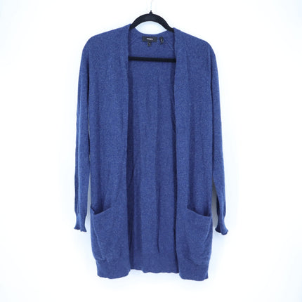 Theory 100% Cashmere Open Long Line Cardigan Blue Fitted Sleeve Women's S