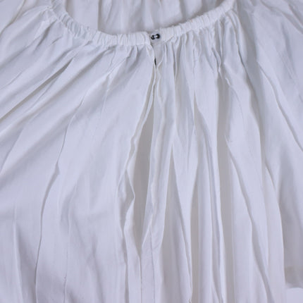 ULLA JOHNSON Jessa Mini Dress NWT Pristine White Pleated Cotton Poplin Women's 2