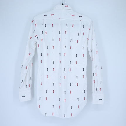 THOM BROWNE Embroidered Button Down Shirt White Long Sleeve Women's 1/US S