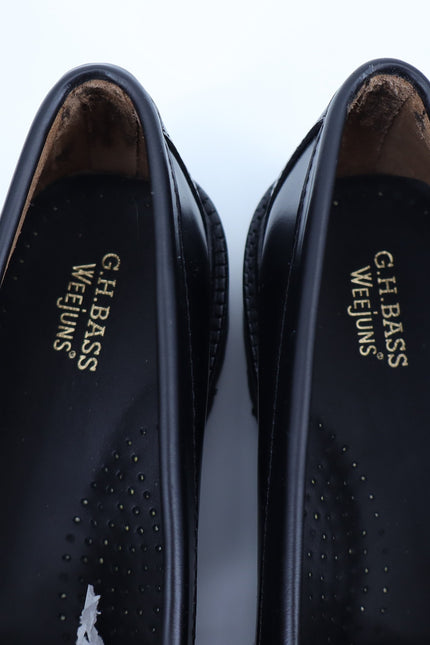 G.H. BASS Lianna Bit Weejun Loafers Black NIB Super Lug Gold Horse Bit Women's 9