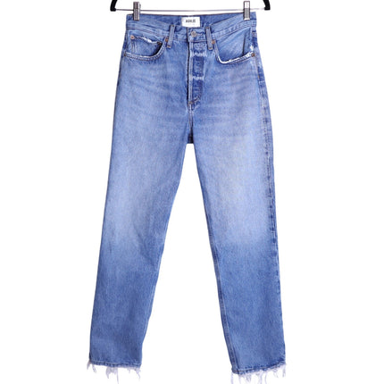 AGOLDE 90's Distressed Straight Leg Jeans Blue Light Wash 5 Pocket Women's 24
