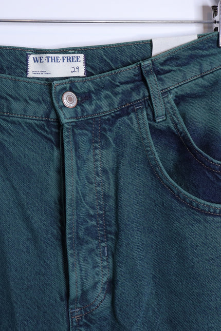 WE THE FREE NWT Luke Green Final Countdown Cuffed Wide Leg Jeans Women's 29