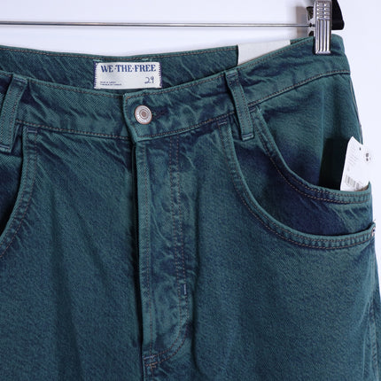 WE THE FREE NWT Luke Green Final Countdown Cuffed Wide Leg Jeans Women's 29