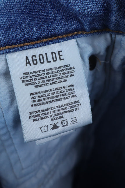 AGOLDE Willow Mid Rise Jean Torch Blue Slim Crop Light Wash Ankle Cut Women's 24