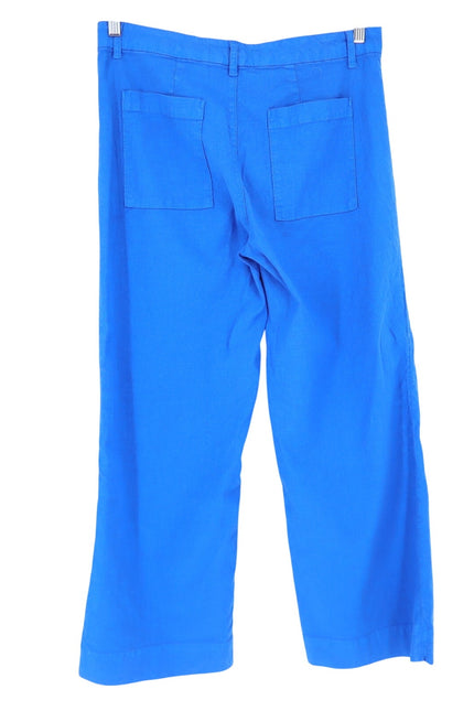 FRANK & EILEEN Maisie Wide Leg Pant Turquoise Blue High Rise Pull On Women's 10