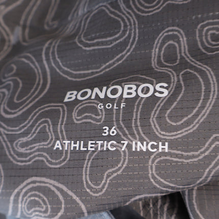 Bonobos Performance Link Golf Shorts Downpour Heather Athletic 7" Chino Men's 36