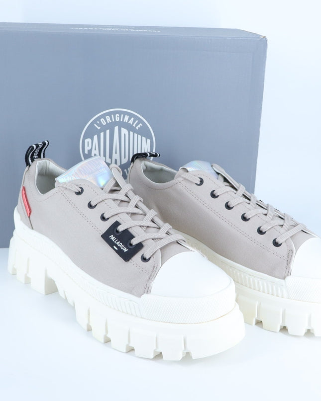 Palladium Revolt LO TX Platform Sneakers Taupe String NIB Lace Up Women's 10