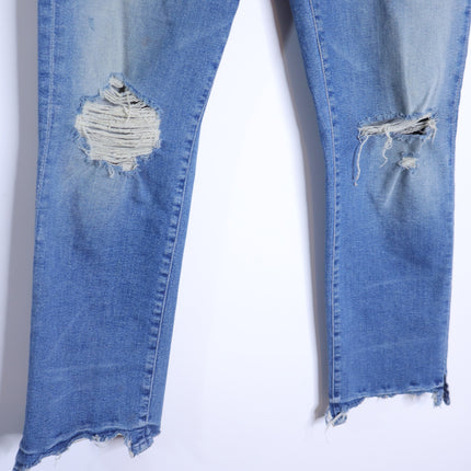 MOTHER Rascal Ankle Snippet Jeans Push The Envelope Blue Light Wash Women's 29