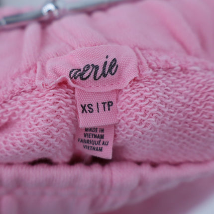 Aerie Go-To Fleece Short Pink Willow NWT Fleece Pull On Sweatshorts Women's XS