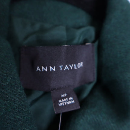 ANN TAYLOR Buttoned Trench Cape NWT Dark Green Wool Blend Women's MP