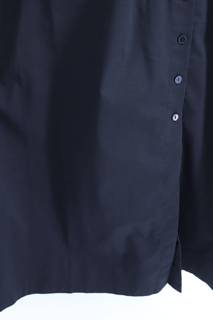 EXQUISE The Tobie Shirt Dress Black Pleated Maxi Short Sleeve Women's M