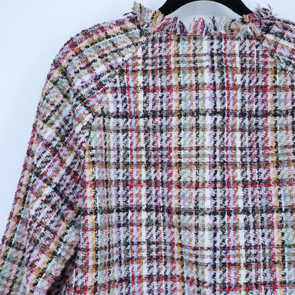 ESSENTIEL ANTWERP Colorful Tweed Cardigan Off-White Red Black Women's 32/US 2