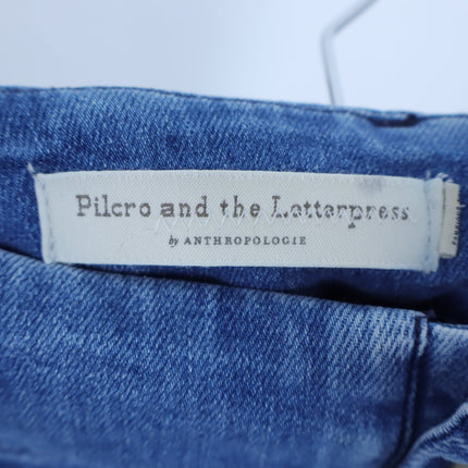 Pilcro and the Letterpress Skipper Cropped Jeans Blue Wash Wide Leg Women's 26