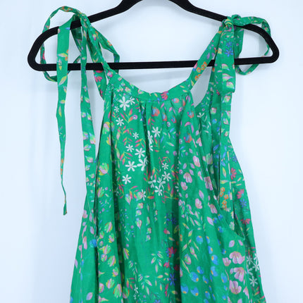 CYNTHIA ROWLEY Layla Floral Halter Dress Green NWT Knee Length Women's L