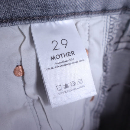 MOTHER Gray The Insider Crop Step Fray Jeans Barely There Women's 29