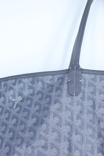 GOYARD Saint Louis GM Tote Bag Gray Coated Canvas with Removable Pouch