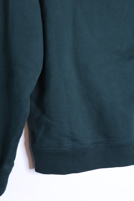 COURREGES Oversized Hoodie Dark Green Cotton and Fleece Unisex L