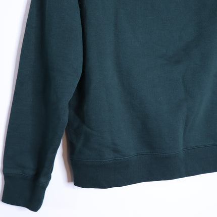 COURREGES Oversized Hoodie Dark Green Cotton and Fleece Unisex L