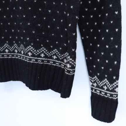 Polo Ralph Lauren Reindeer Wool Pullover Sweater Black Winter Cabin Men's M