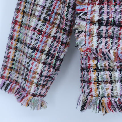 ESSENTIEL ANTWERP Colorful Tweed Cardigan Off-White Red Black Women's 32/US 2