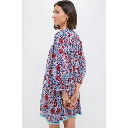 TUCKERNUCK Mauve and Rose Wildflower Bondi Coverup Beachwear Women's S