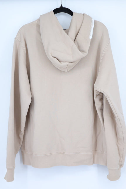 MADHAPPY Beige Classic Hoodie Fleece Sweatshirt Midweight Hoodie Women's L