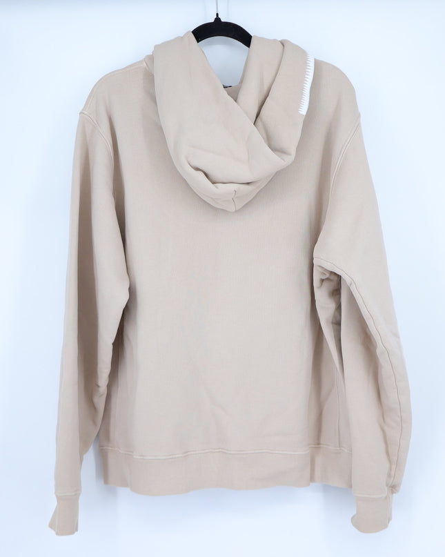 MADHAPPY Beige Classic Hoodie Fleece Sweatshirt Midweight Hoodie Women's L