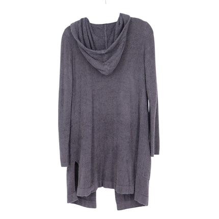 Barefoot Dreams CozyChic Lite Hooded Cardigan Brown Open Longline Women's XS/S