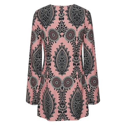 LA DOUBLEJ Mini Supremes Swing Dress Oltrarno Pink Long Sleeve Women's L