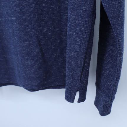 Johnnie-O Baker Henley Pullover Sweater Wake Blue Long Sleeve Men's M